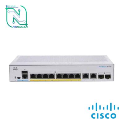 سوئیچ شبکه 8 پورت (Cisco) سیسکو  POE مدل CBS250-8P-E-2G