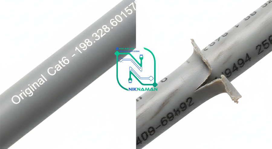 روکش نامرغوب از نشانه‌های ساده برای تشخیص کیفیت کابل و تفاوت اصلی از تقلبی است.