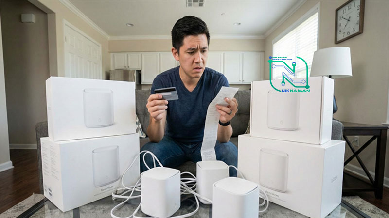 یکی از اصلی ترین معایب مش وای فای هزینه بالا نسبت به روترهای سنتی است