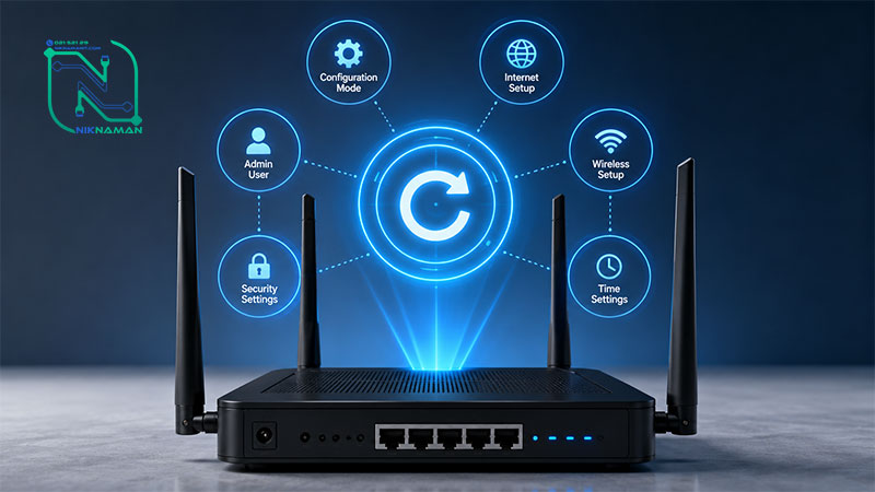 راه اندازی روتر mikrotik پس از تنظیم مجدد